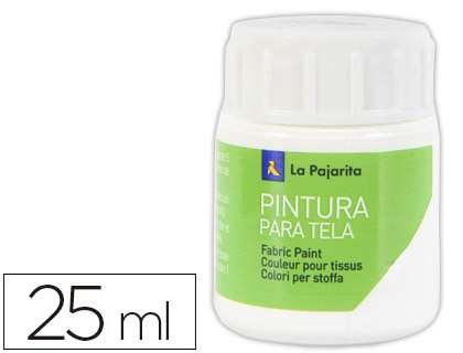 Pintura para tela La Pajarita blanco 25ml.